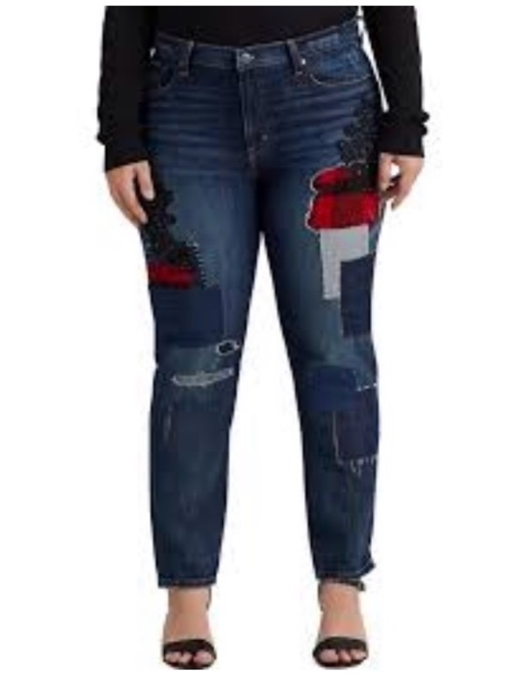 Lauren Ralph Lauren Dark Wash Patchwork Jeans -size 12